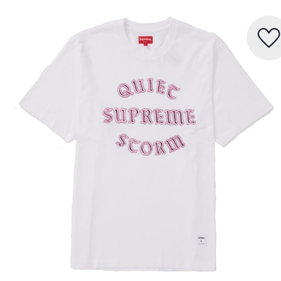 Supreme X Quiet Storm crew Short Sleeve Tee Medium  White - Picture 1 of 7